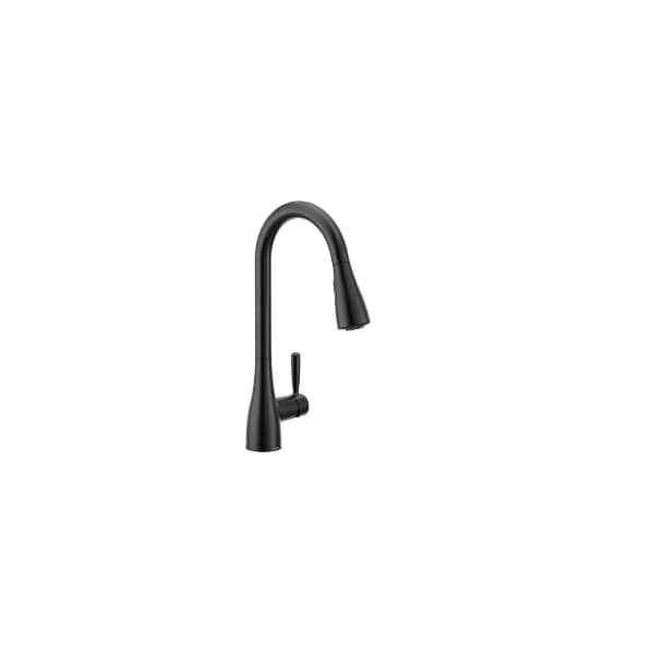 Doherty One-Handle High Arc Pulldown Kitchen Faucet in Matte Black
